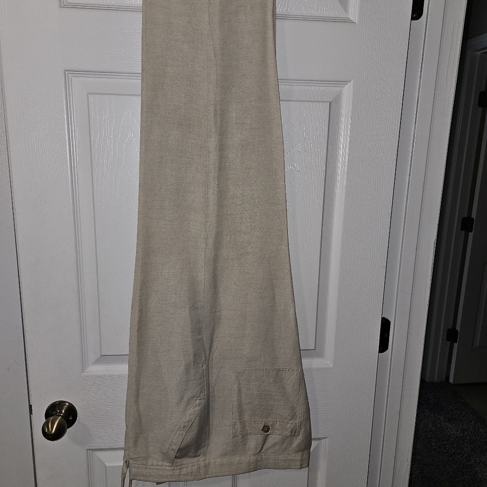 Size 32-34 Cubavera Linen Drawstring Causal Pants
